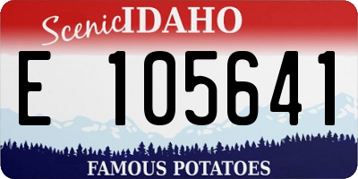 ID license plate E105641