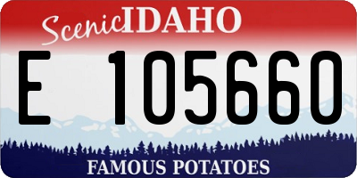ID license plate E105660