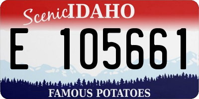 ID license plate E105661