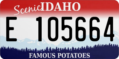 ID license plate E105664