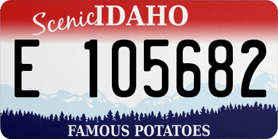 ID license plate E105682