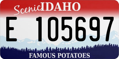ID license plate E105697