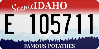 ID license plate E105711