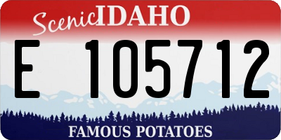 ID license plate E105712