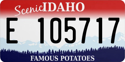 ID license plate E105717