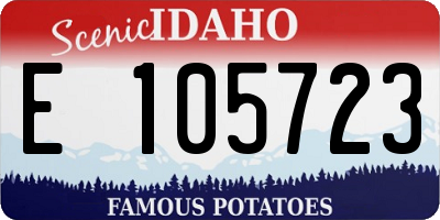 ID license plate E105723