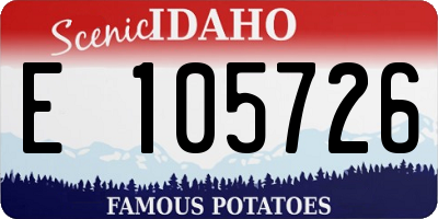 ID license plate E105726