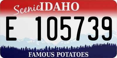 ID license plate E105739