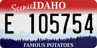 ID license plate E105754