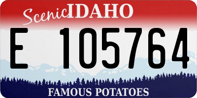 ID license plate E105764