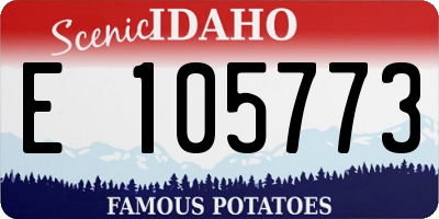 ID license plate E105773