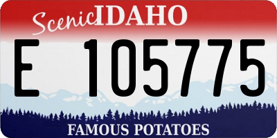 ID license plate E105775