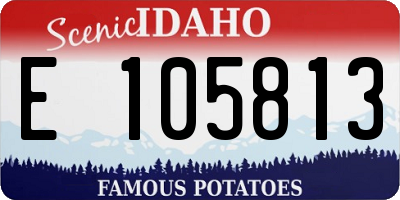 ID license plate E105813