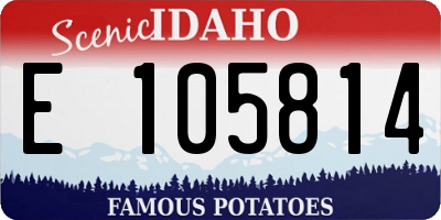ID license plate E105814