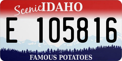 ID license plate E105816