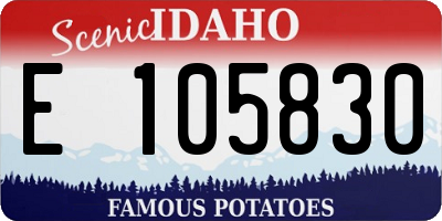 ID license plate E105830