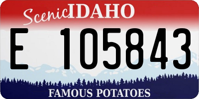 ID license plate E105843