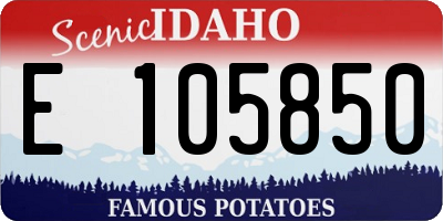 ID license plate E105850