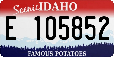 ID license plate E105852