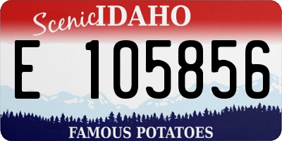 ID license plate E105856