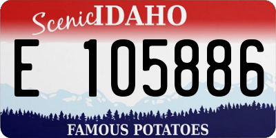 ID license plate E105886