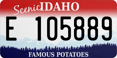 ID license plate E105889