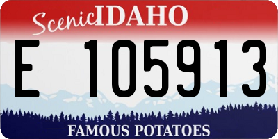ID license plate E105913