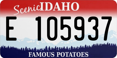 ID license plate E105937
