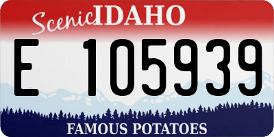 ID license plate E105939