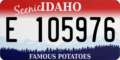 ID license plate E105976