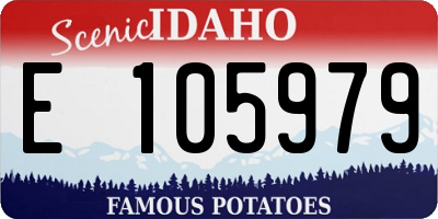 ID license plate E105979