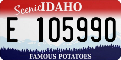 ID license plate E105990