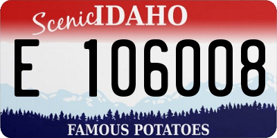 ID license plate E106008