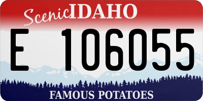 ID license plate E106055