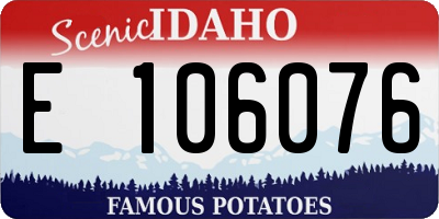 ID license plate E106076