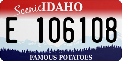 ID license plate E106108