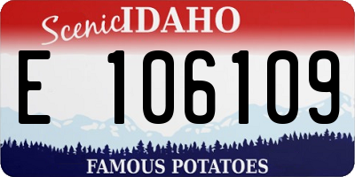 ID license plate E106109