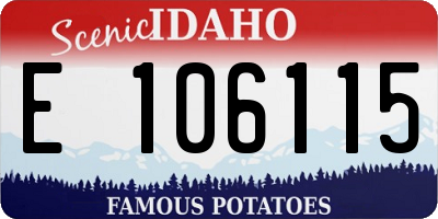 ID license plate E106115