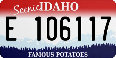 ID license plate E106117
