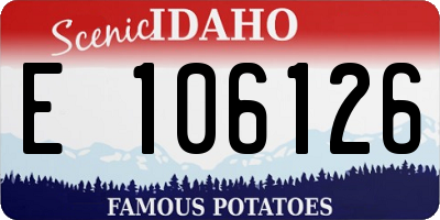 ID license plate E106126