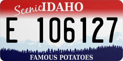ID license plate E106127