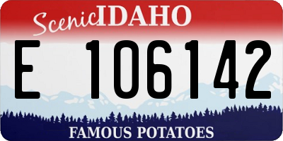 ID license plate E106142