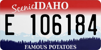 ID license plate E106184