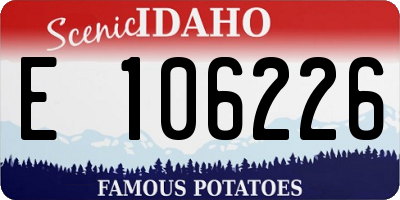 ID license plate E106226