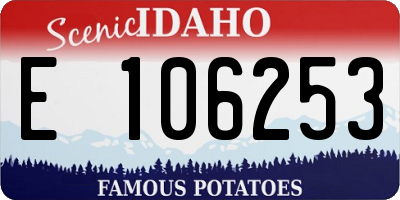 ID license plate E106253