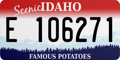 ID license plate E106271
