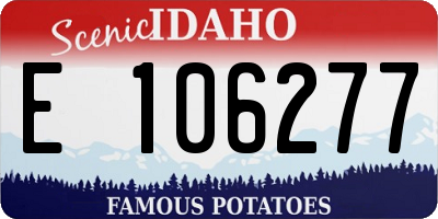 ID license plate E106277