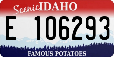 ID license plate E106293