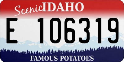 ID license plate E106319