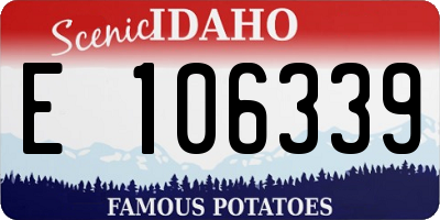 ID license plate E106339